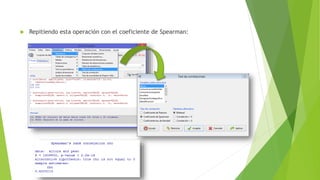  Repitiendo esta operación con el coeficiente de Spearman:
 