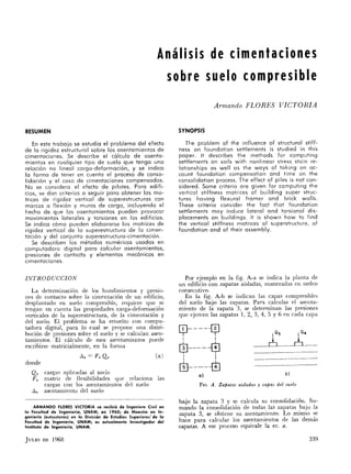 Análisis de cimentaciones sobre suelo compresible