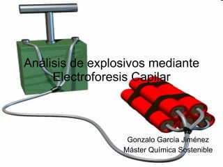 Análisis de explosivos mediante Electroforesis Capilar Gonzalo García Jiménez Máster Química Sostenible 