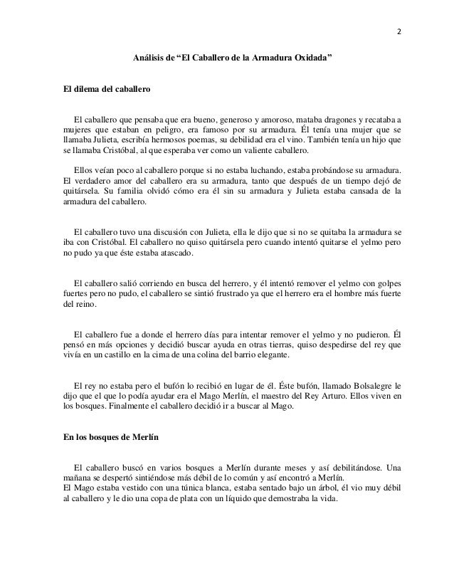 El regreso del caballero de la armadura oxidada pdf