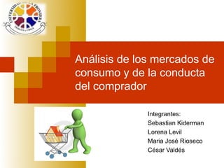 Análisis de los mercados de
consumo y de la conducta
del comprador

              Integrantes:
              Sebastian Kiderman
              Lorena Levil
              Maria José Rioseco
              César Valdés
 