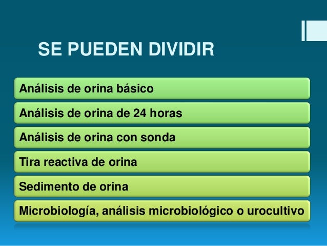 Análisis de orina Análisis de orina