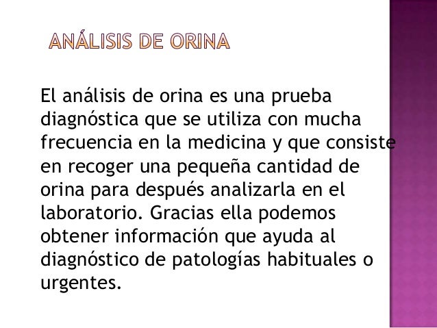 Análisis de orina Análisis de orina