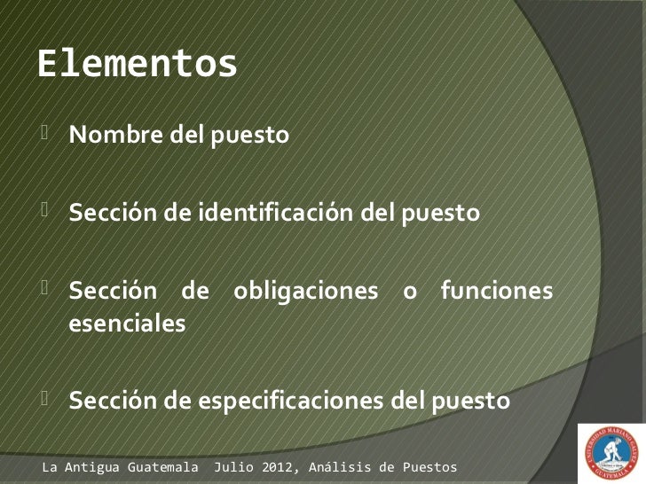 Elementos conductuales en el diseño de puestos