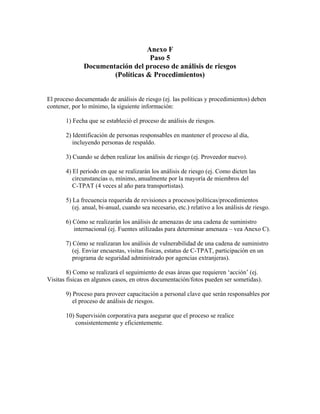 Guía Completa para el Análisis de Riesgos en C-TPAT en 5 Pasos | PDF