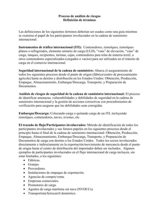Guía Completa para el Análisis de Riesgos en C-TPAT en 5 Pasos | PDF