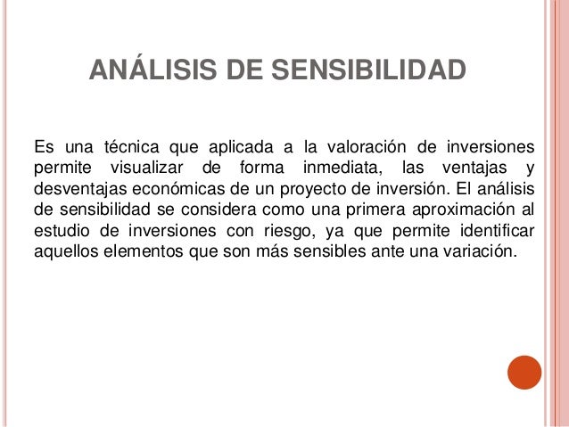 Análisis de sensibilidad
