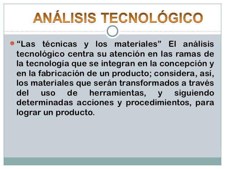 Análisis de un producto tecnológico