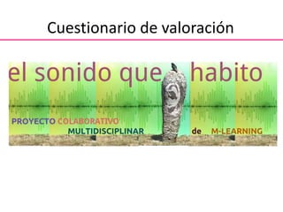 Cuestionario de valoración
 