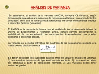 Análisis de varianza | PPTX