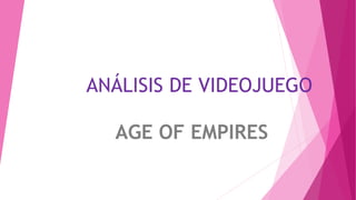 ANÁLISIS DE VIDEOJUEGO
AGE OF EMPIRES
 
