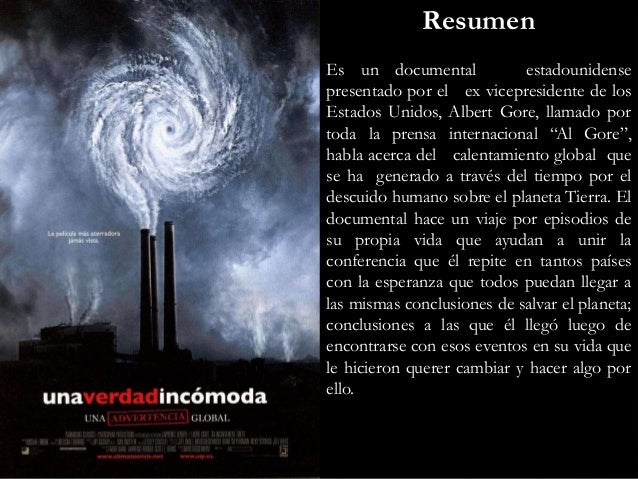 Análisis documental: Una verdad Incomoda