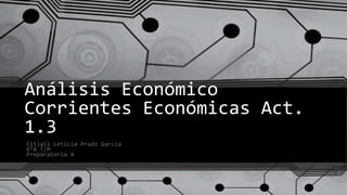 Análisis Económico
Corrientes Económicas Act.
1.3
Citlali Leticia Prado García
6°A T/M
Preparatoria 4
 