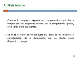 66
Análisis Interno
 