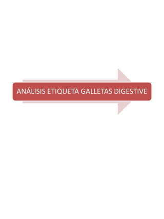 ANÁLISIS ETIQUETA GALLETAS DIGESTIVE
 