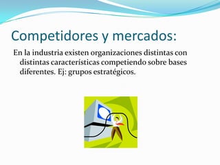 Poder de negociación de los proveedoresMuchos proveedores.Precios competitivos (Similares).Ubicación estrecha.Existe capacidad de producir la materia primaPocos proveedores o sólo uno. (Oligopolio-Monopolio)El producto es indispensable.No hay capacidad para producir la materia prima.El poder de negociación es BAJOEl poder de negociación es ALTO