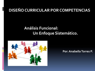 DISEÑO CURRICULAR POR COMPETENCIAS

Análisis Funcional:
Un Enfoque Sistemático.

Por: Anabella Torres P.

 