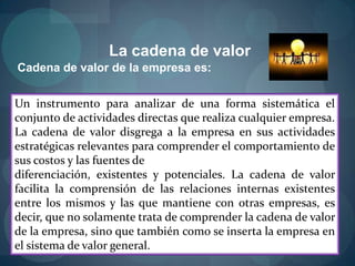Componentes  del análisis funcionalComercializaciónUn instrumento que puede ayudar mucho en el análisis de comercialización es el estudio de la matriz del Boston Consulting Group, la que debemos recordar.ProducciónAdministraciónFinanzasR.R.H.H, Información