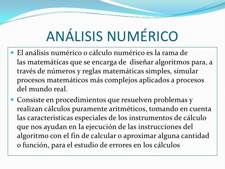 Para Que Sirve El Analisis Matematico