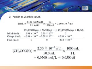 2. Adición de 25 ml de NaOH.
 