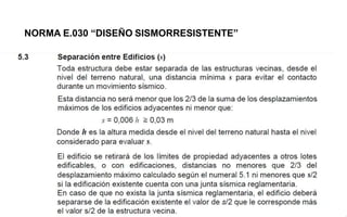 NORMA E.030 “DISEÑO SISMORRESISTENTE”
 