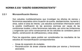NORMA E.030 “DISEÑO SISMORRESISTENTE”
 