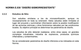 NORMA E.030 “DISEÑO SISMORRESISTENTE”
 