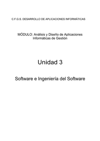 Análisis y diseño d. de aplicaciones informáticas de gestión unidad-3