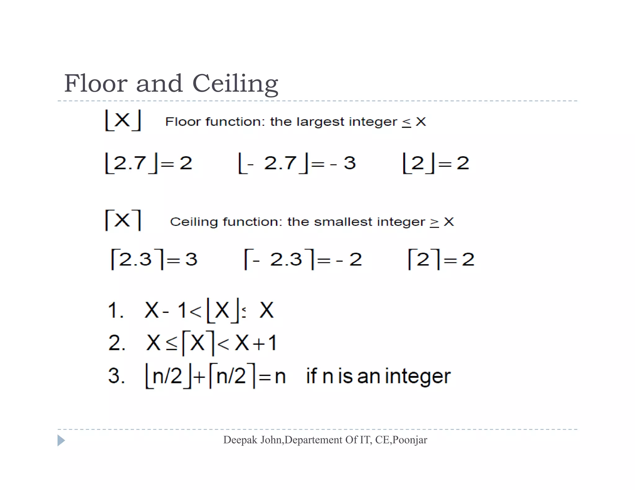 Floor and CeilingFloor and Ceiling
 