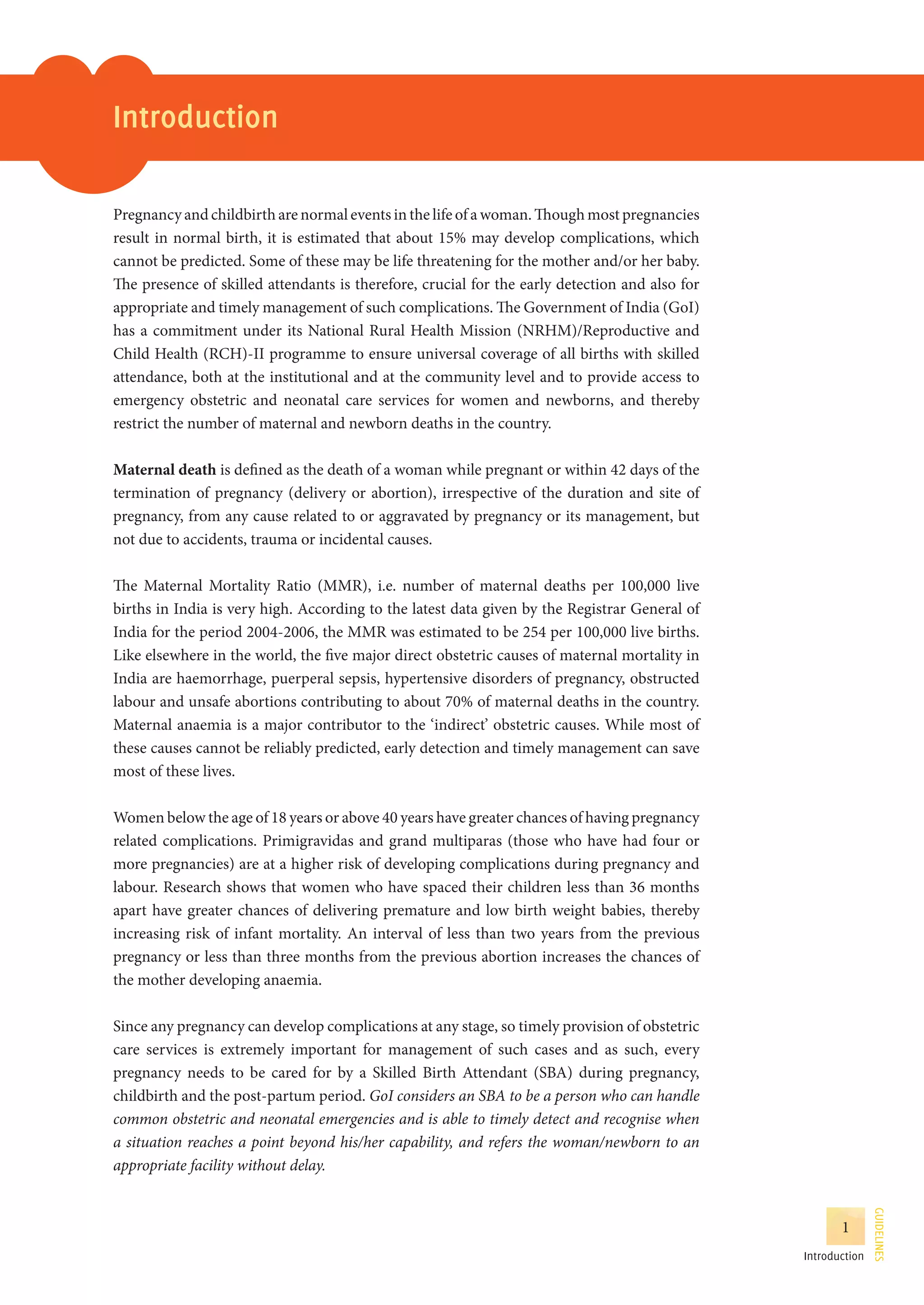 Guidelines for antenatal care and skilled attendance at birth by ANMs ...
