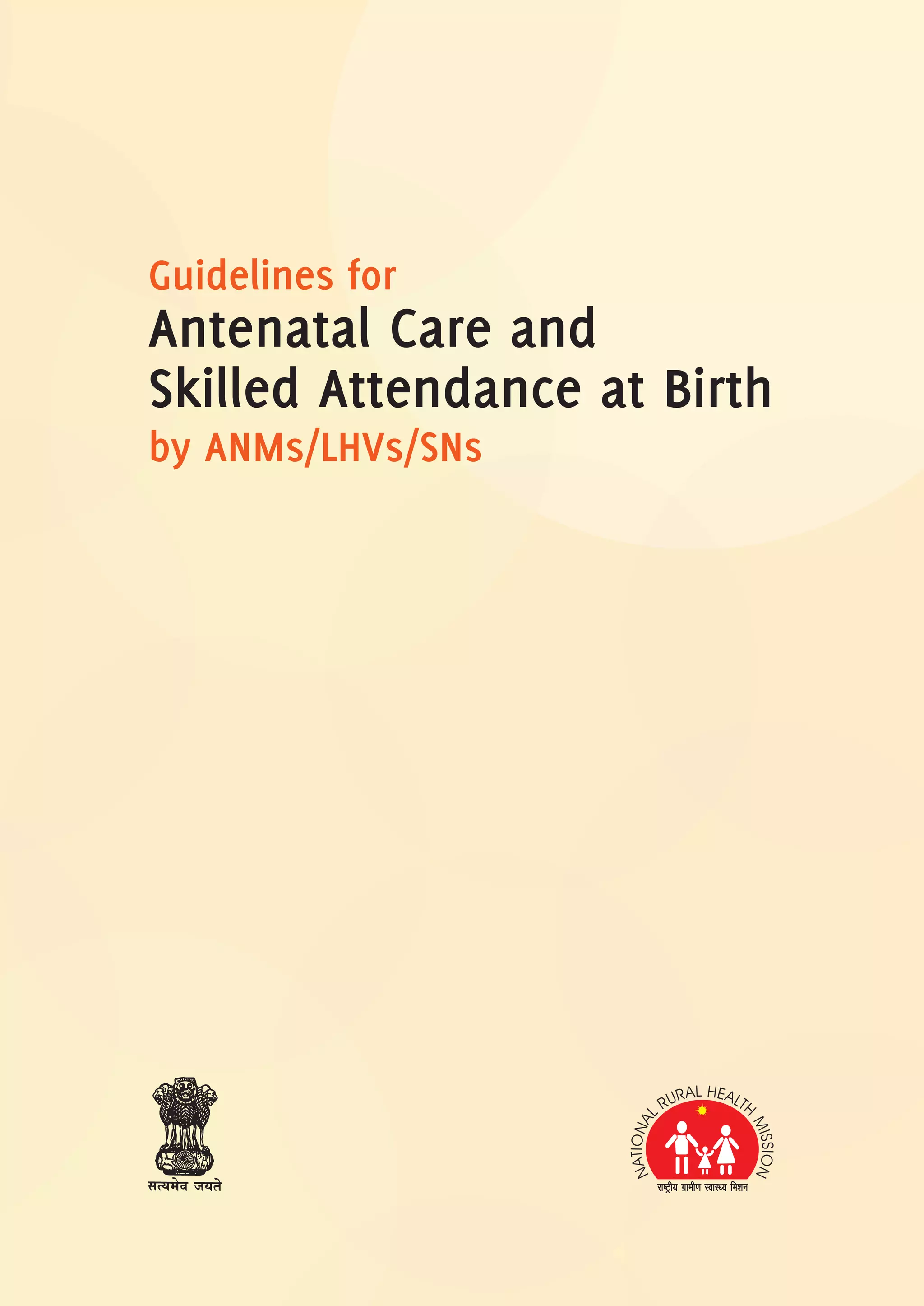 Guidelines for antenatal care and skilled attendance at birth by ANMs ...