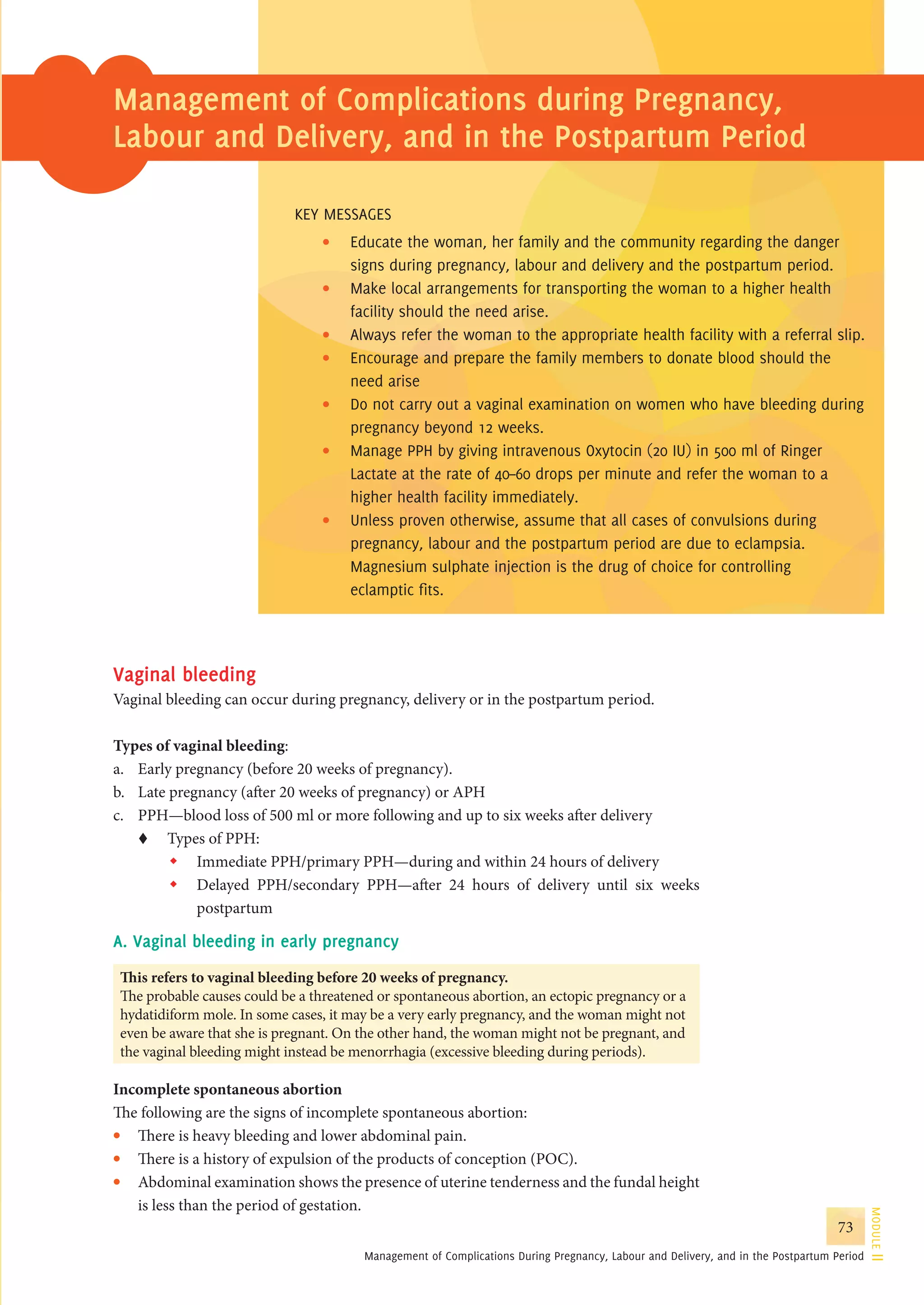Guidelines for antenatal care and skilled attendance at birth by ANMs ...