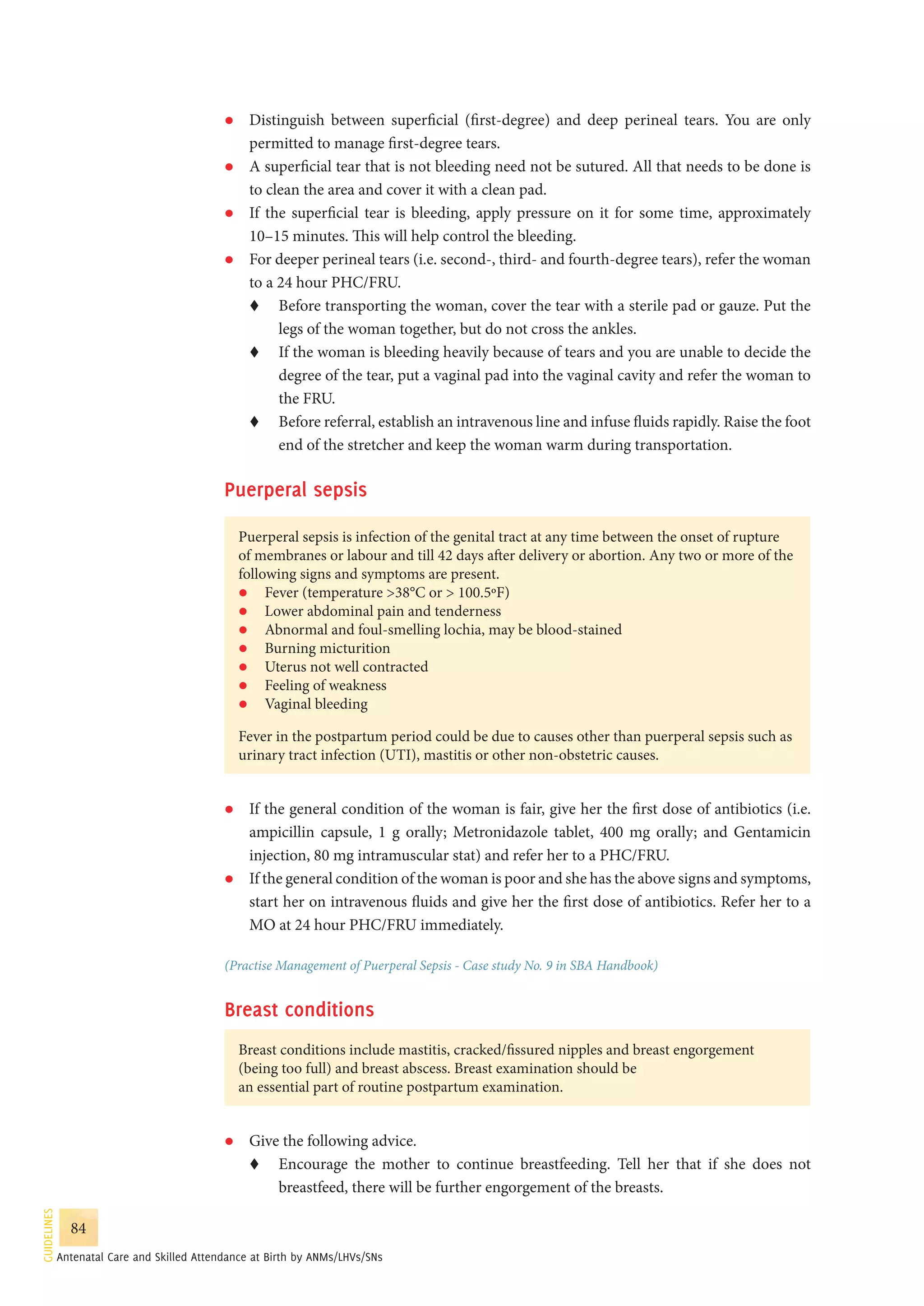 Guidelines for antenatal care and skilled attendance at birth by ANMs ...