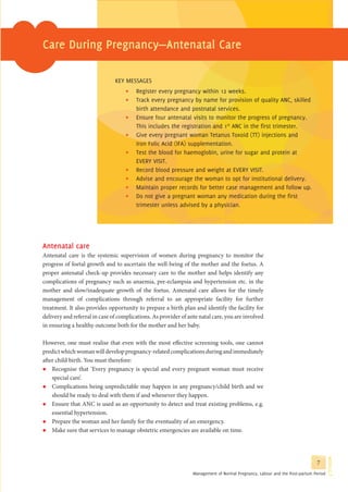 Guidelines for antenatal care and skilled attendance at birth by ANMs ...
