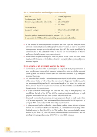 Guidelines for antenatal care and skilled attendance at birth by ANMs ...