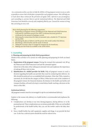 Guidelines for antenatal care and skilled attendance at birth by ANMs ...