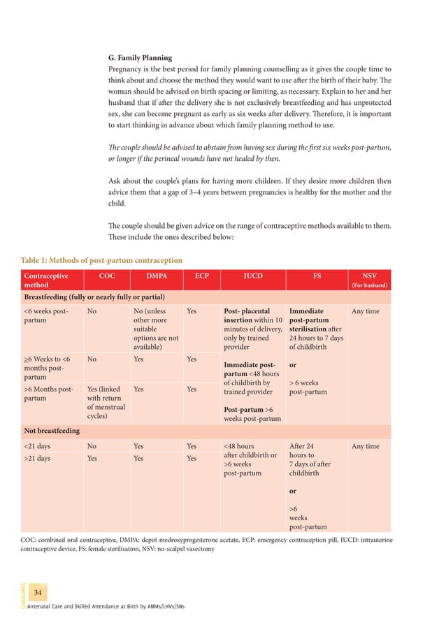 Guidelines for antenatal care and skilled attendance at birth by ANMs ...