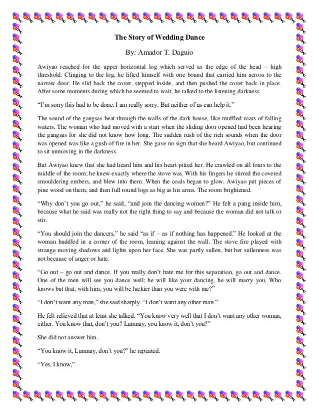 comments for wedding dance by amador daguio The wedding dance summary - the wedding dance by amador daguio exposition conflict rising action the story begins at. comments for wedding dance by amador daguio The wedding dance summary - the wedding dance by amador daguio exposition conflict rising action the story begins at.
