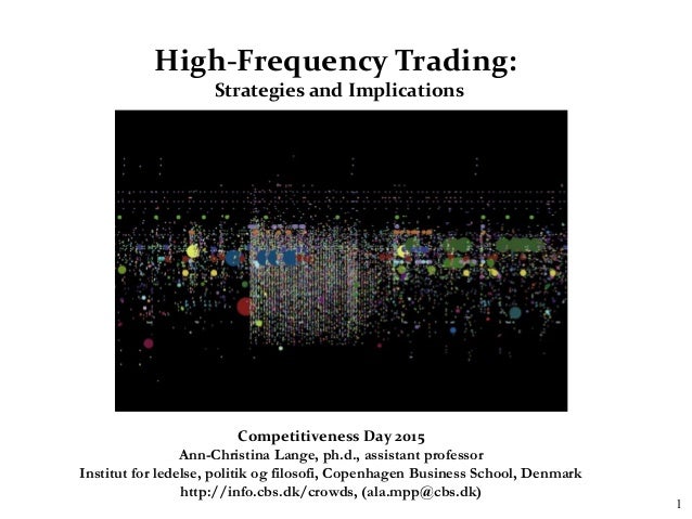 High frequency trading strategies amazon