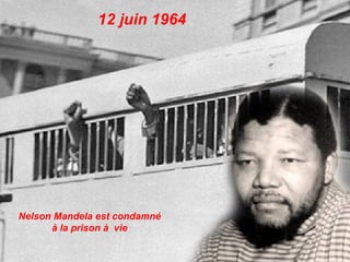 12 juin 1964




Nelson Mandela est condamné
      à la prison à vie
 