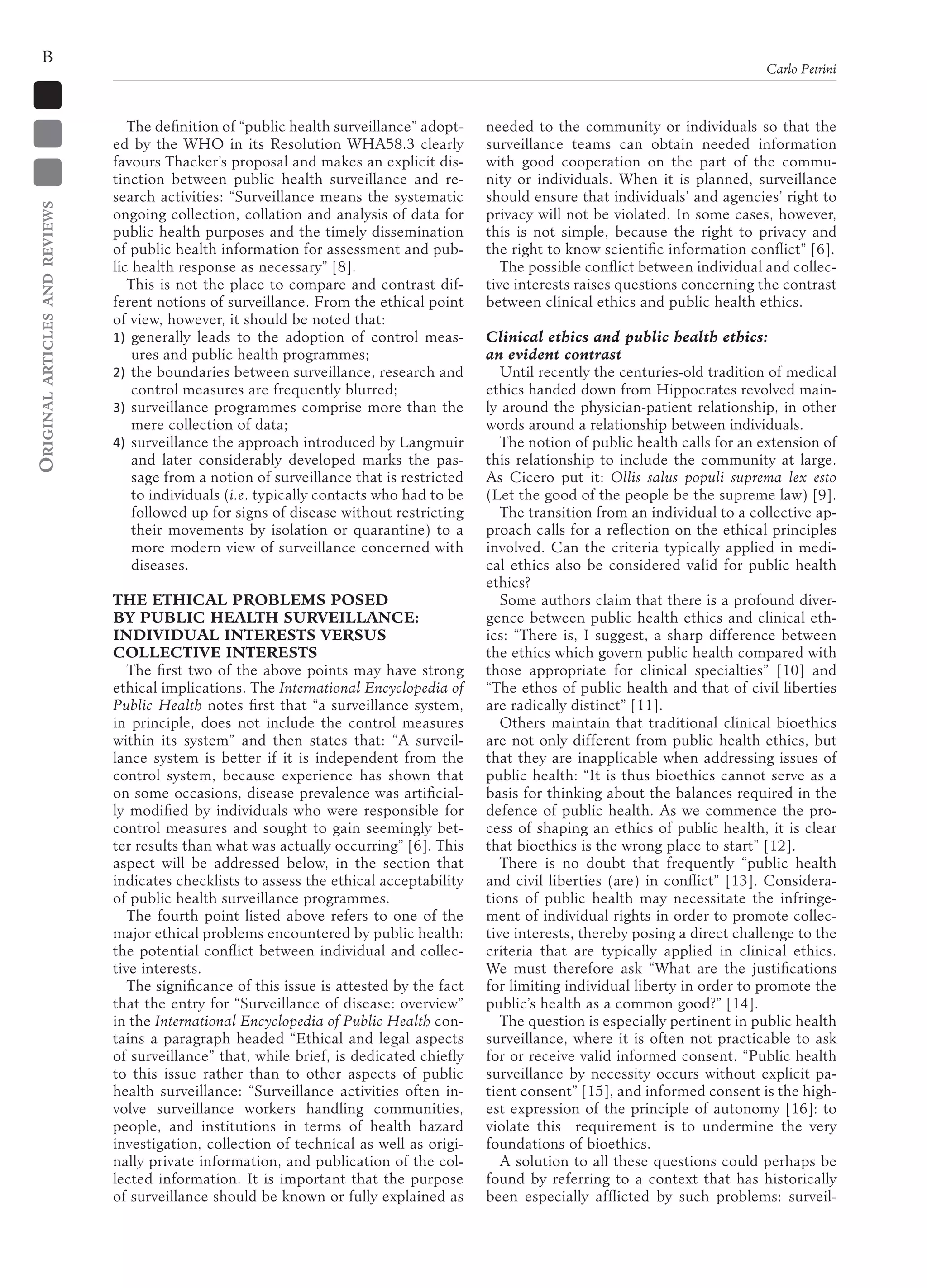 Ethics in public health surveillance | PDF