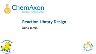 Reaction Library Design
Anna Tomin
 