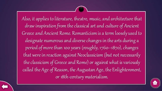 THE ARTS OF NEOCLASSIC AND ROMANTIC PERIOD