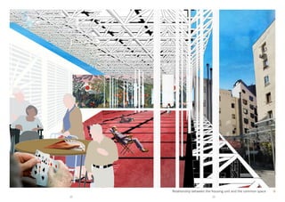 Relationship between the housing unit and the common space
22 23
 