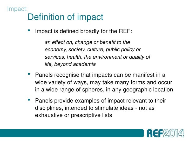 meaning of impact on