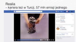 Realia
– kariera też w Turcji, 57 mln emisji jednego
wideo
 