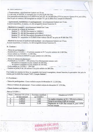 Annales CYCLE EXPERTISE COMPTABLE ISCAE-/ 2004 2015
