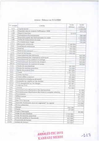 Annales CYCLE EXPERTISE COMPTABLE ISCAE-/ 2004 2015