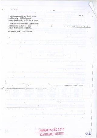 Annales CYCLE EXPERTISE COMPTABLE ISCAE-/ 2004 2015