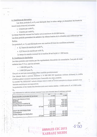 Annales CYCLE EXPERTISE COMPTABLE ISCAE-/ 2004 2015